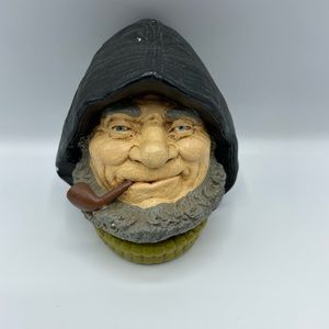 Old Salt Chalkware head wall decor